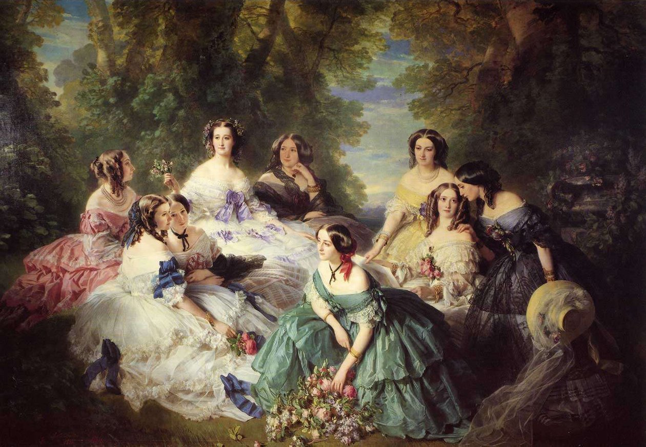 Eugenie, Fransız İmparatoriçesi ve Hanımları by Franz Xaver Winterhalter