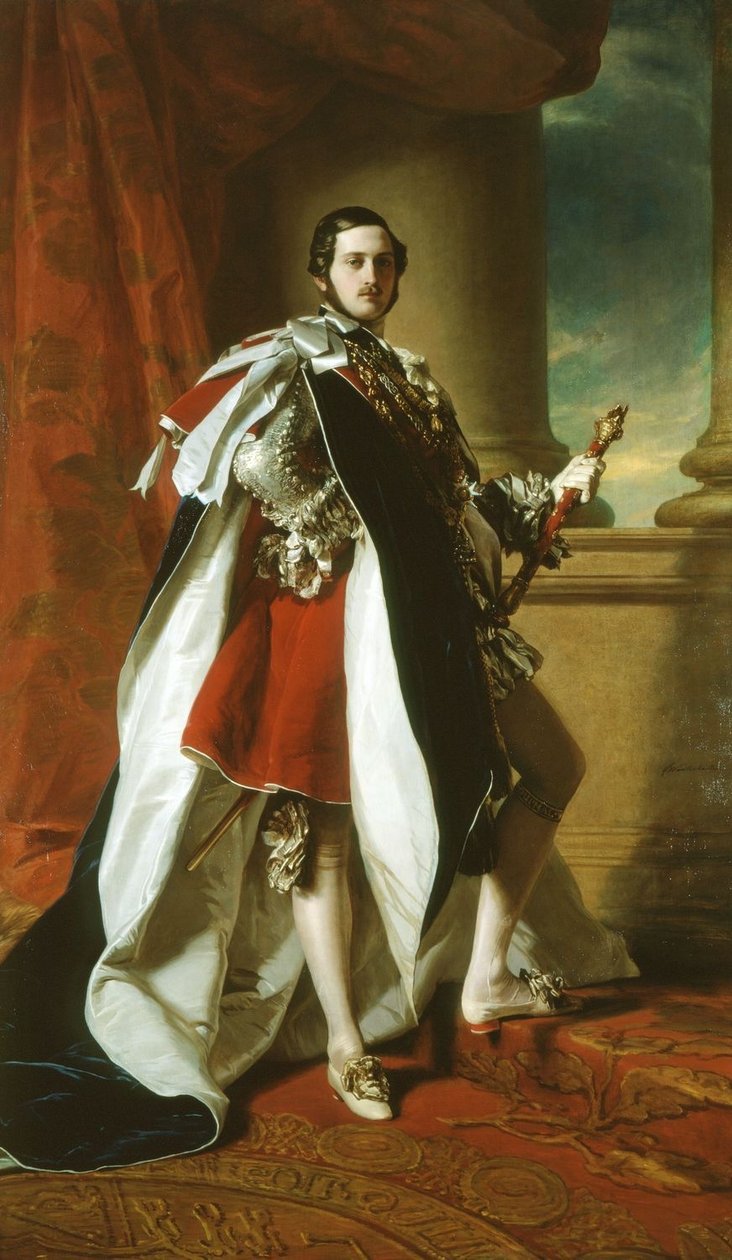 Jartiyer cübbesi içinde Prens Albert portresi by Franz Xaver Winterhalter