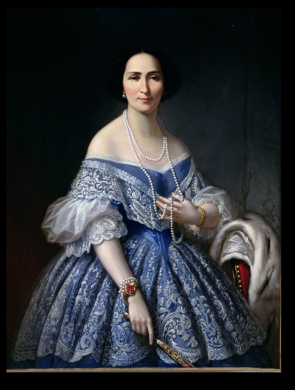 bir kadın portresi by Franz Xaver Winterhalter