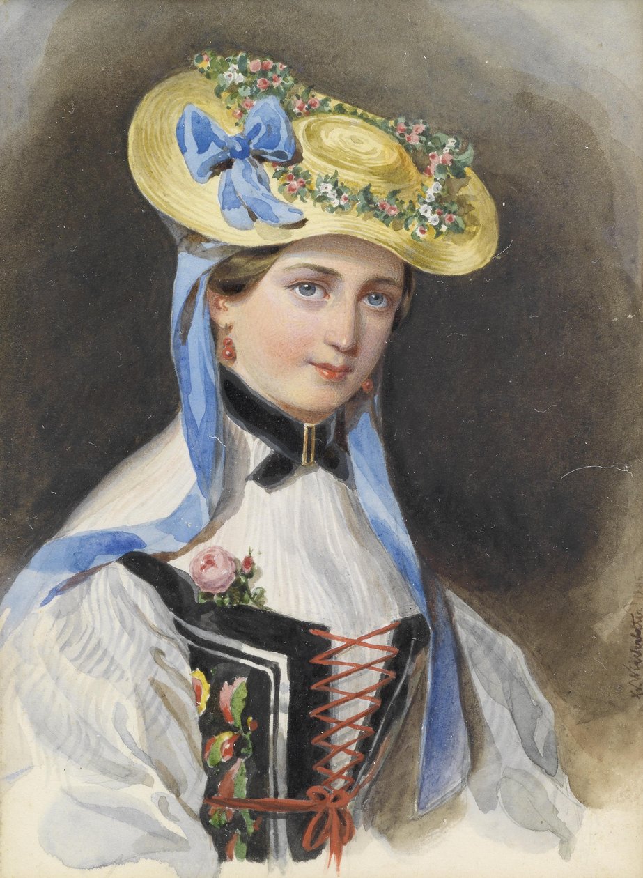 Lihtenştayn Prensesi kostümlü by Franz Xaver Winterhalter