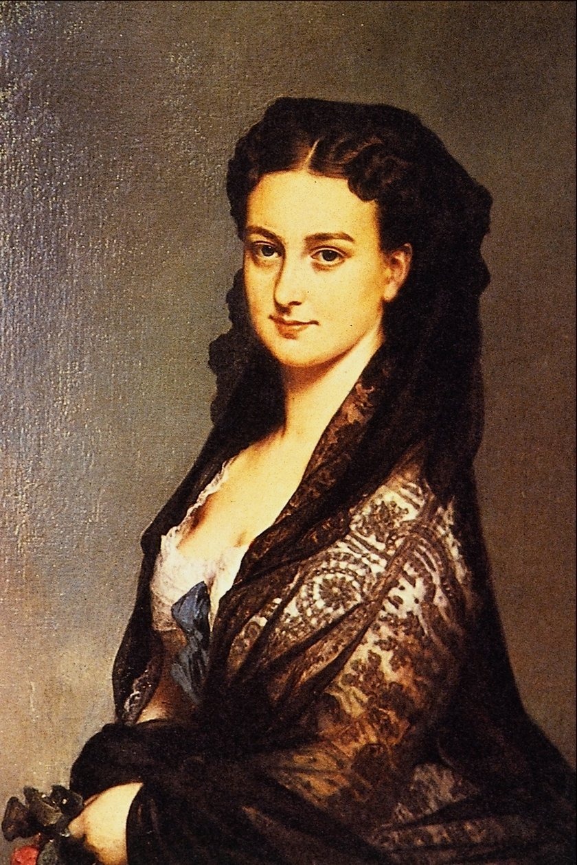 Mantiglia ile bilinmeyen by Franz Xaver Winterhalter