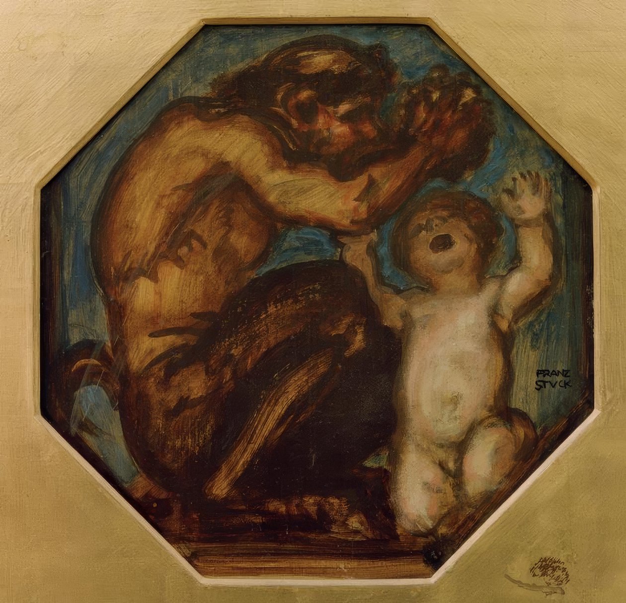 Faun ve Boy Bacchus by Franz von Stuck