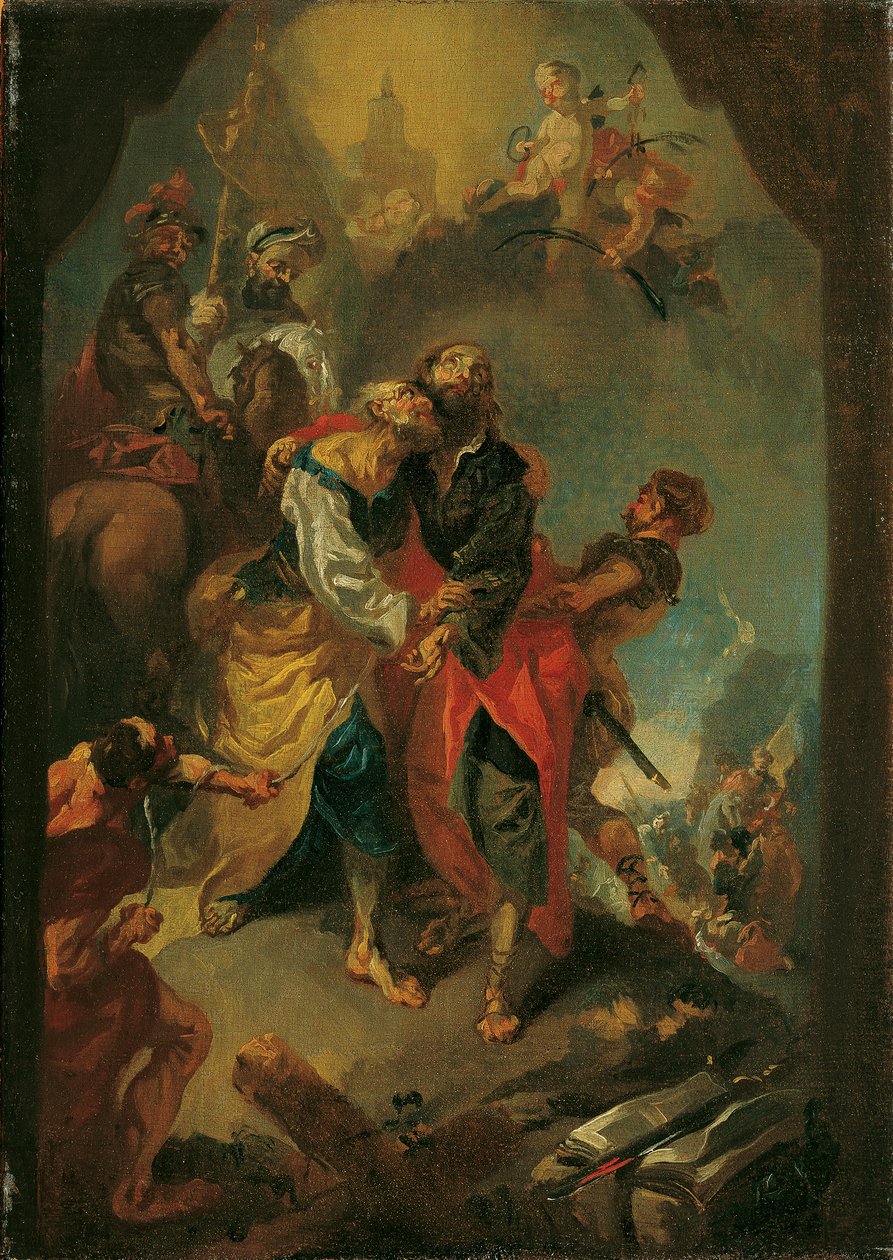 Havariler Petrus ve Pavlus'a şehitliklerinden önce veda by Franz Anton Maulbertsch