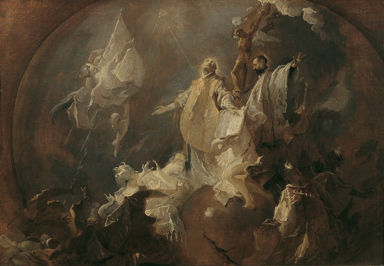 Cizvit tarikatının dünya misyonunun alegorisi by Franz Anton Maulbertsch