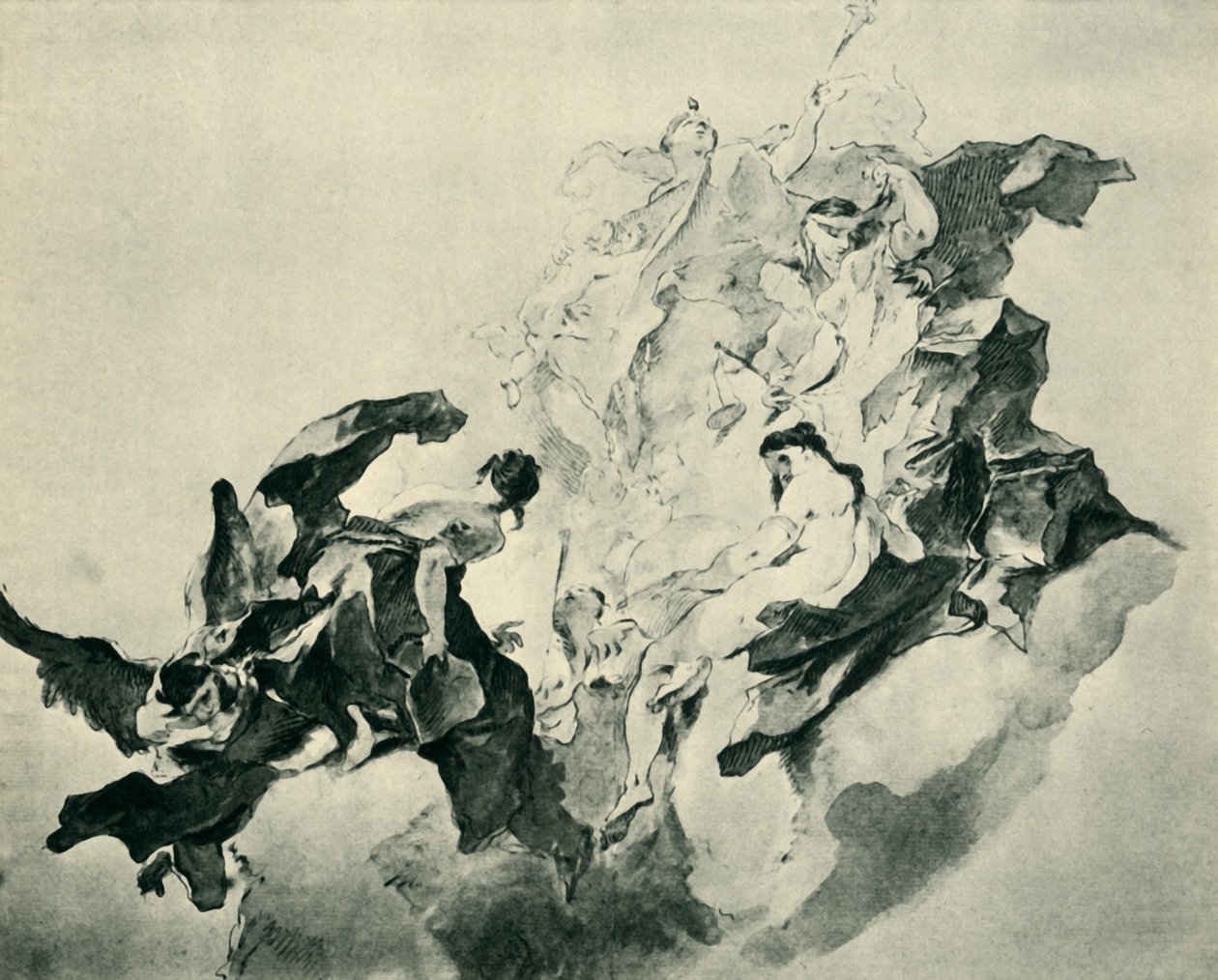 İnanç, Adalet ve Resim Alegorisi, 1758-1759, 1943. by Franz Anton Maulbertsch