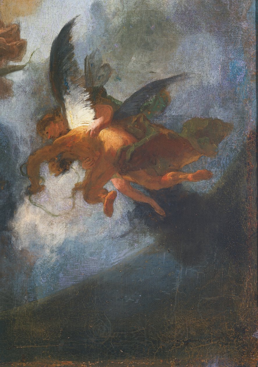 Melekler, Franz Anton Maulbertsch (1724-1796) tarafından yazılan Cizvitlerin Tüm Dünyaya Misyonu Alegorisinden detay. Almanya by Franz Anton Maulbertsch