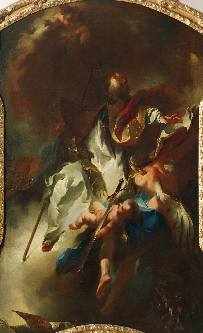 St. Narcissus in Glory, 1754 dolaylarında, Franz Anton Maulbertsch (1724-17969, tuval üzerine yağlı boya) by Franz Anton Maulbertsch