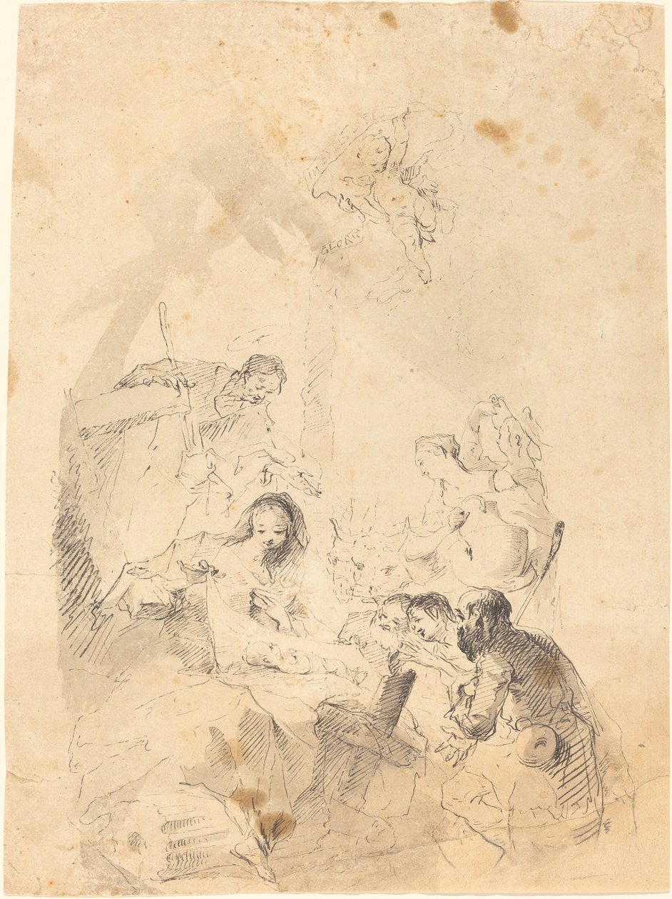 Çobanların hayranlığı by Franz Anton Maulbertsch