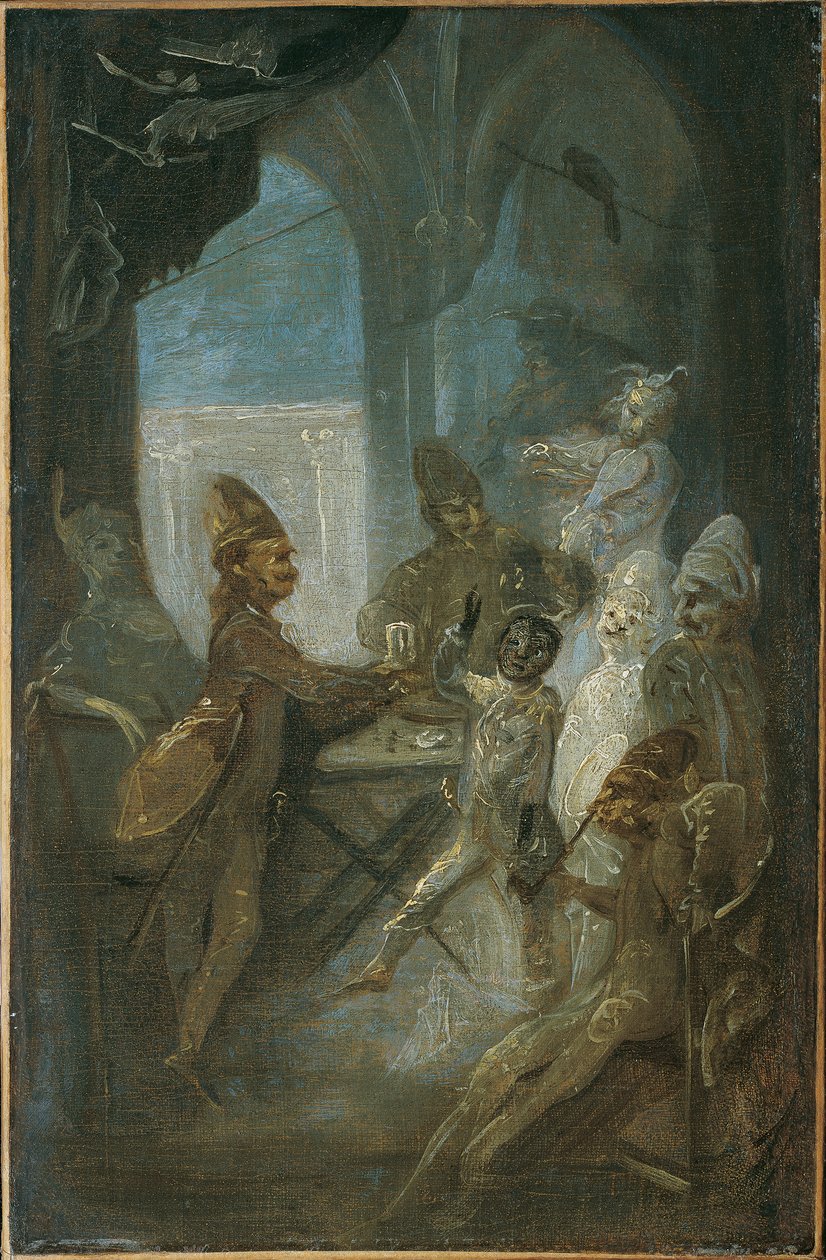 Tiyatro sahnesi (çocuklar asker mi oynuyor?) by Franz Anton Maulbertsch