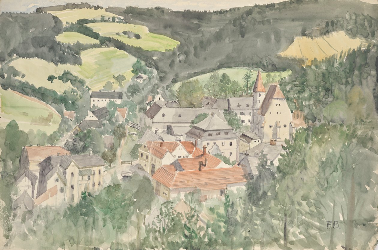 köy manzarası by Franz Barwig d. Ä.