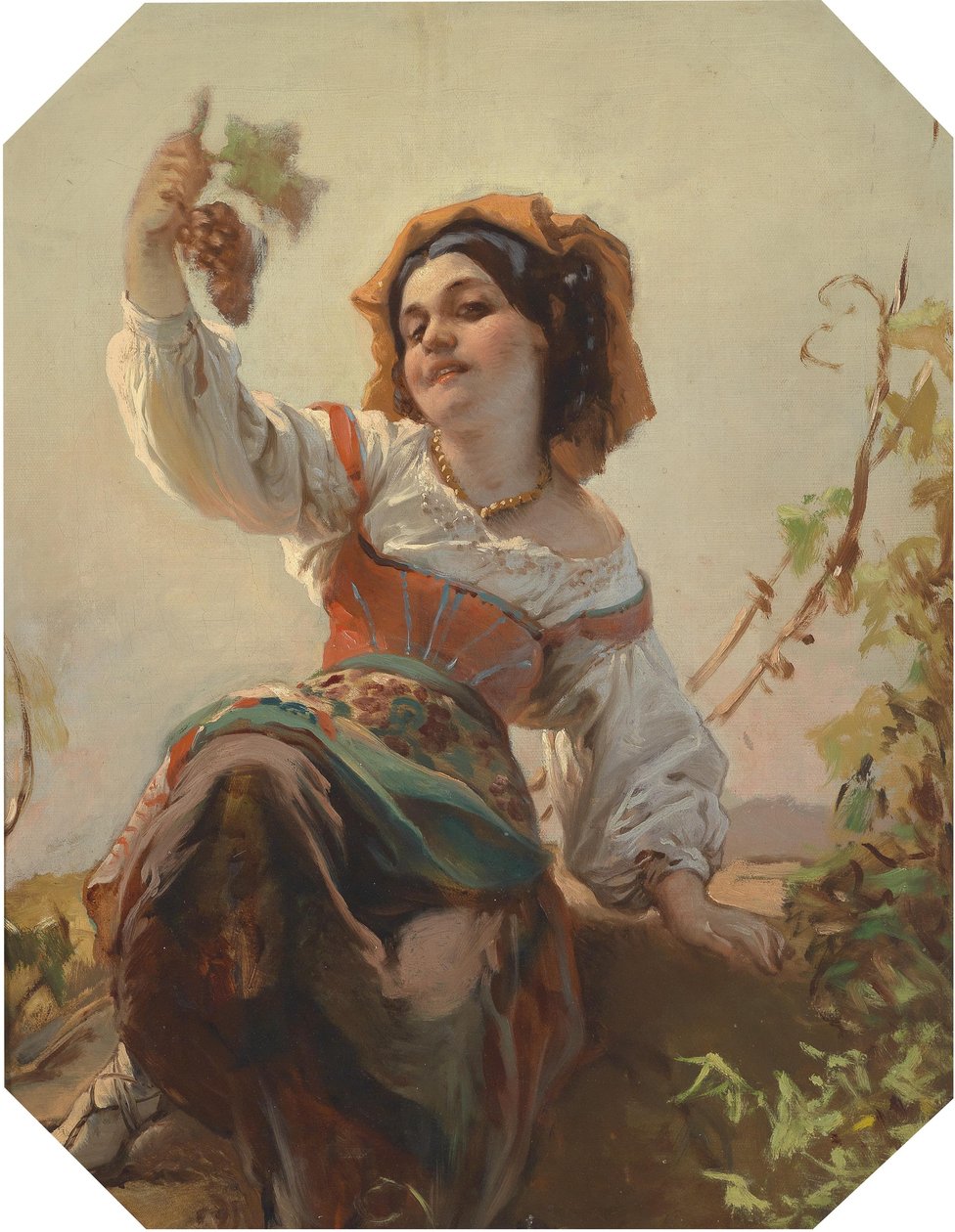 üzüm ile İtalyan kız by Franz Dobiaschofsky