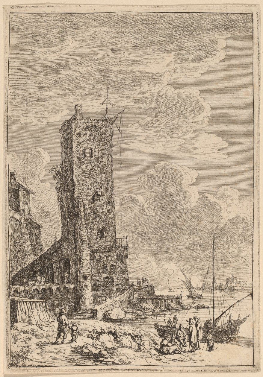 Livorno'daki liman by Franz Edmund Weirotter