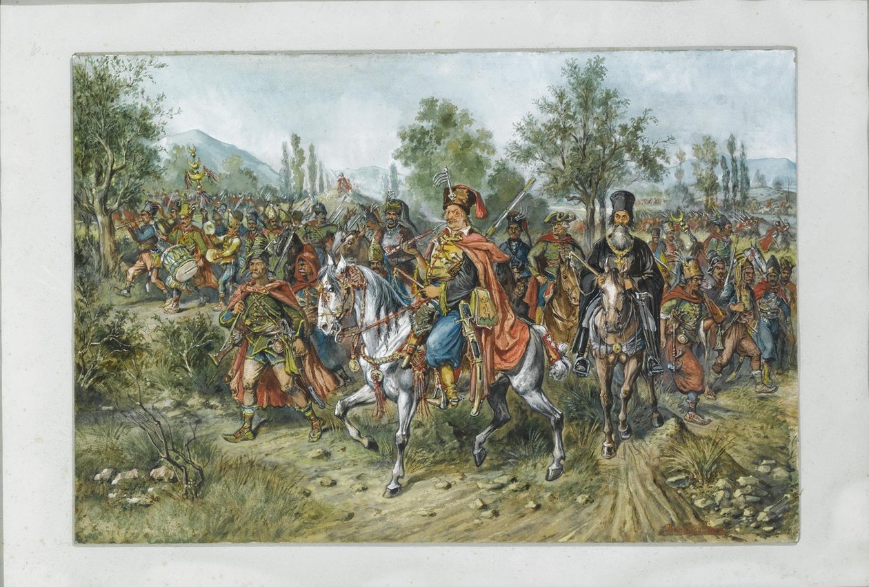 Franz Freiherr von der Trenck ve alayı, 1903 by Franz Gaul