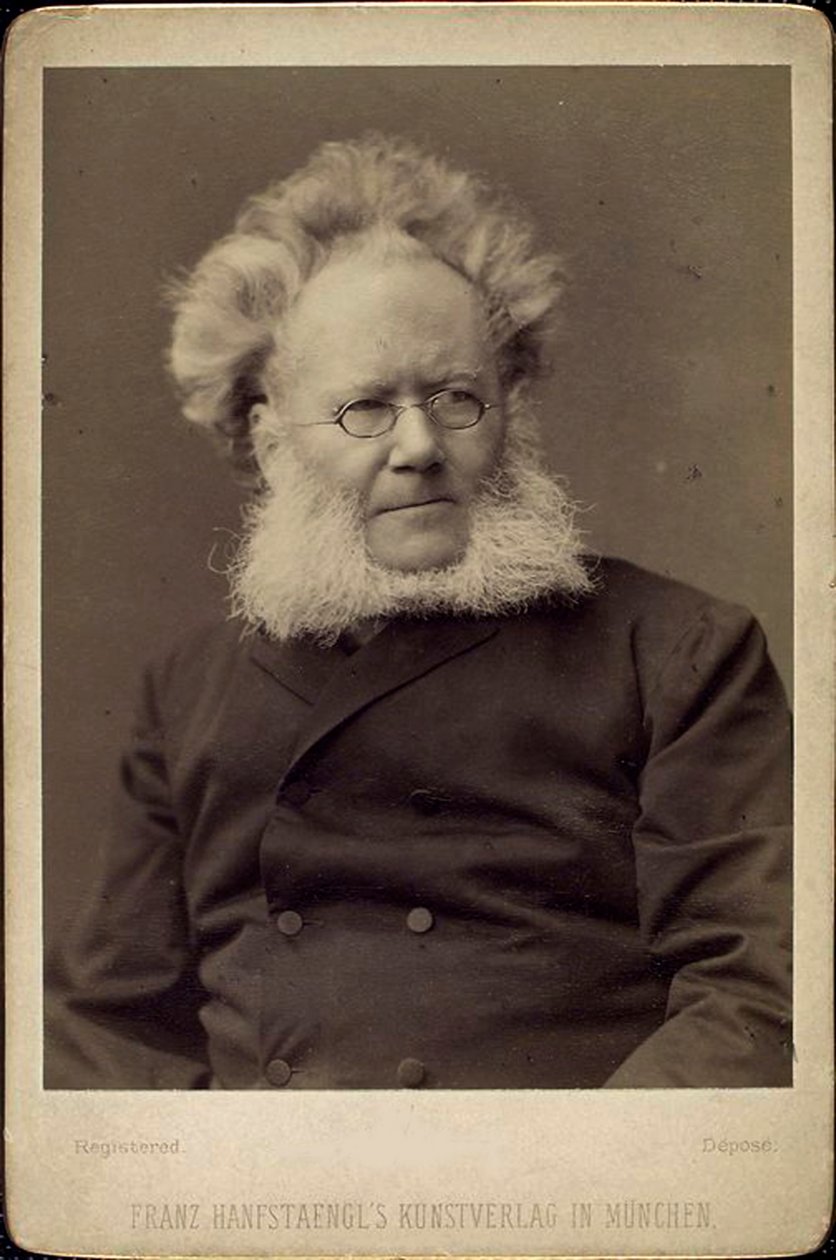 Henrik Ibsen, Norveçli oyun yazarı ve şair, 19. yüzyılın sonları veya 20. yüzyılın başlarında. by Franz Hanfstaengl