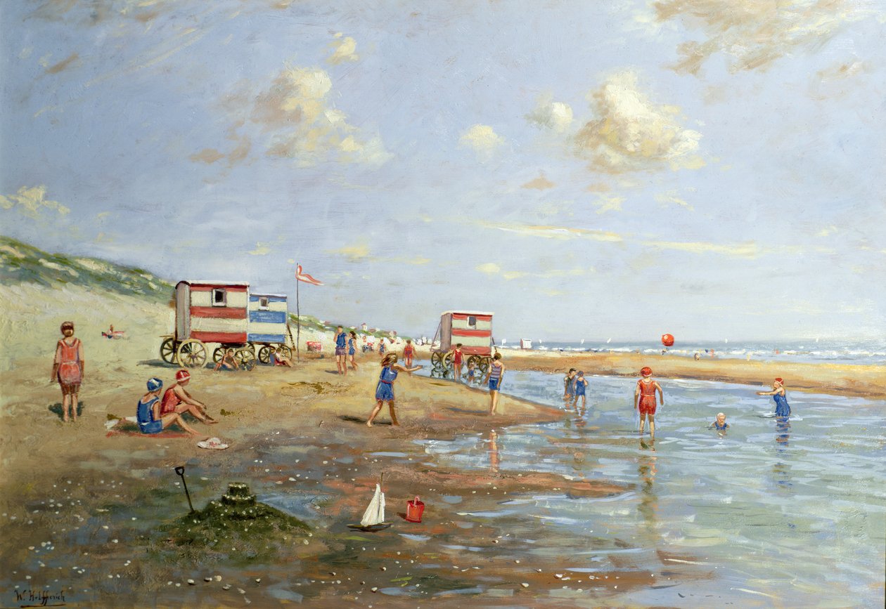 Sahil Manzarası (tuval üzerine yağlı boya) by Franz Helfferich