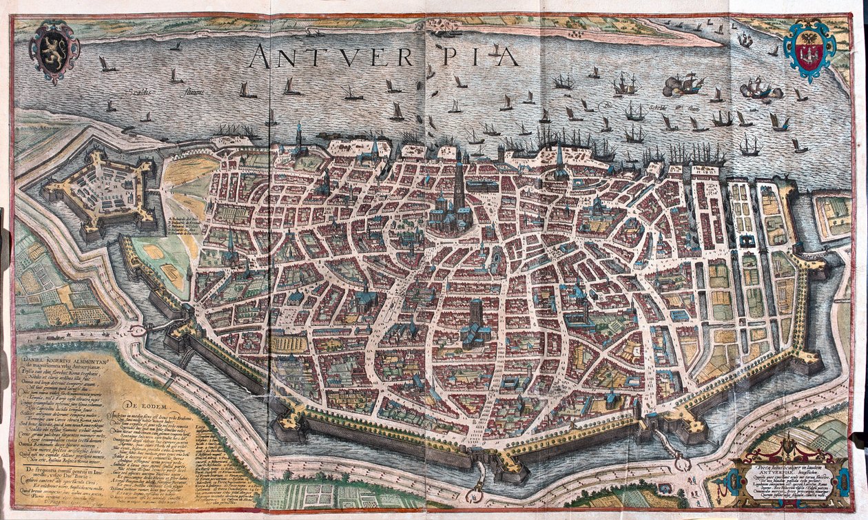 Anvers, Belçika (gravür by Franz Hogenberg