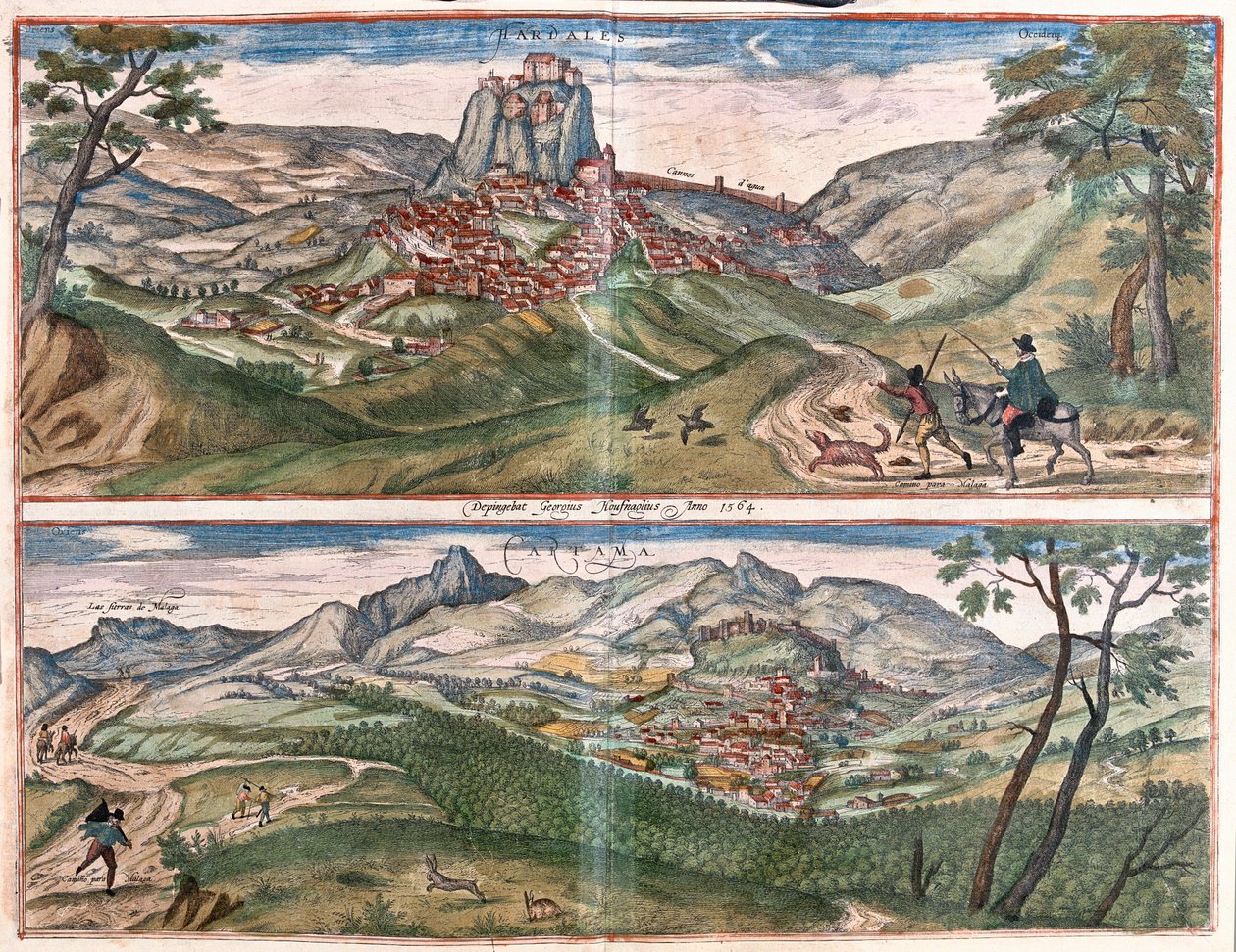 Ardales ve Cartama, İspanya (gravür by Franz Hogenberg