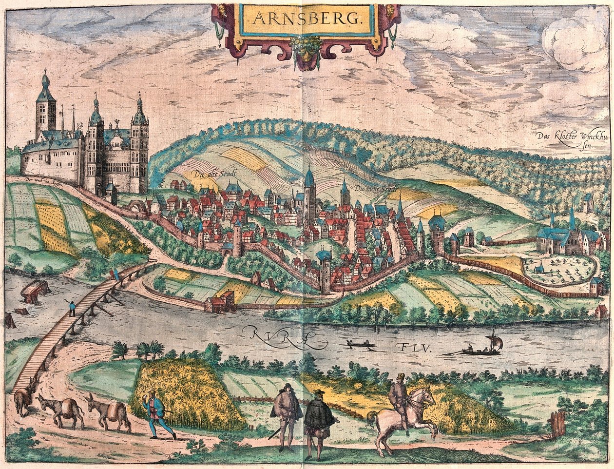 Arnsberg, Almanya (gravür by Franz Hogenberg