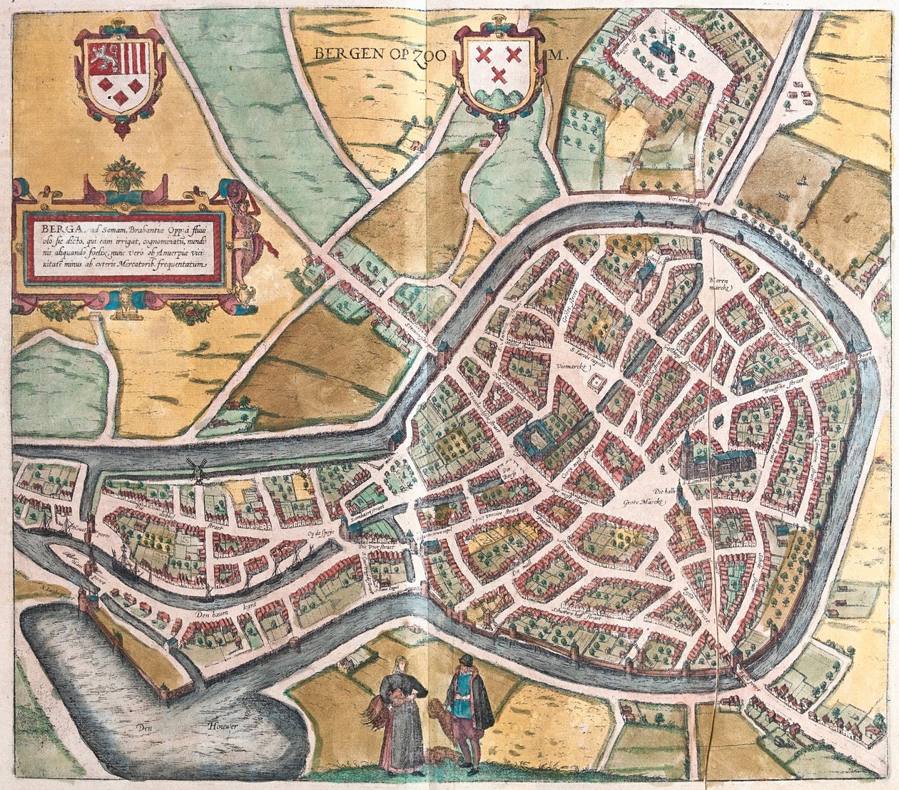 Berg Op Zoom, Hollanda (gravür by Franz Hogenberg