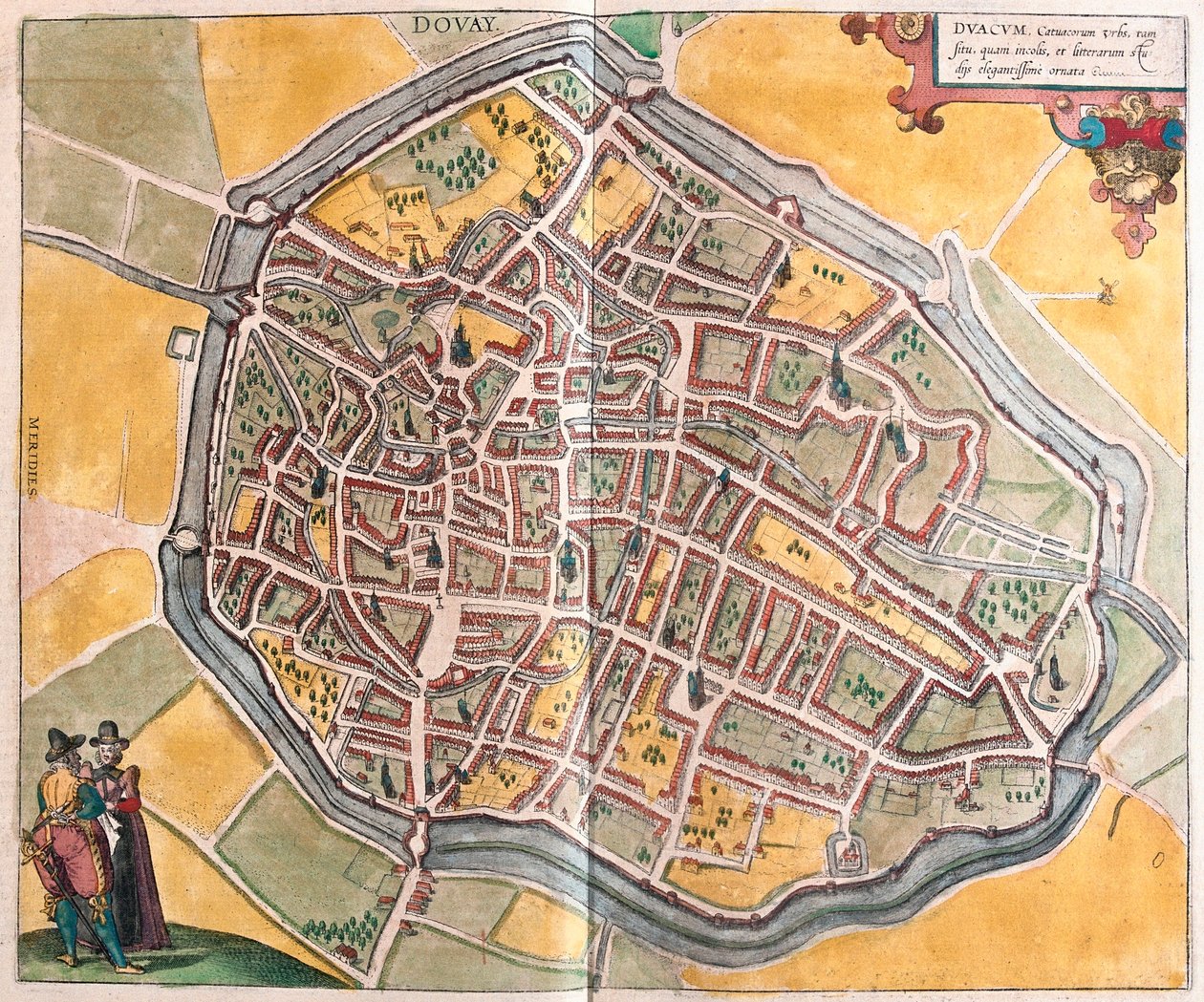 Douai, Fransa (gravür by Franz Hogenberg