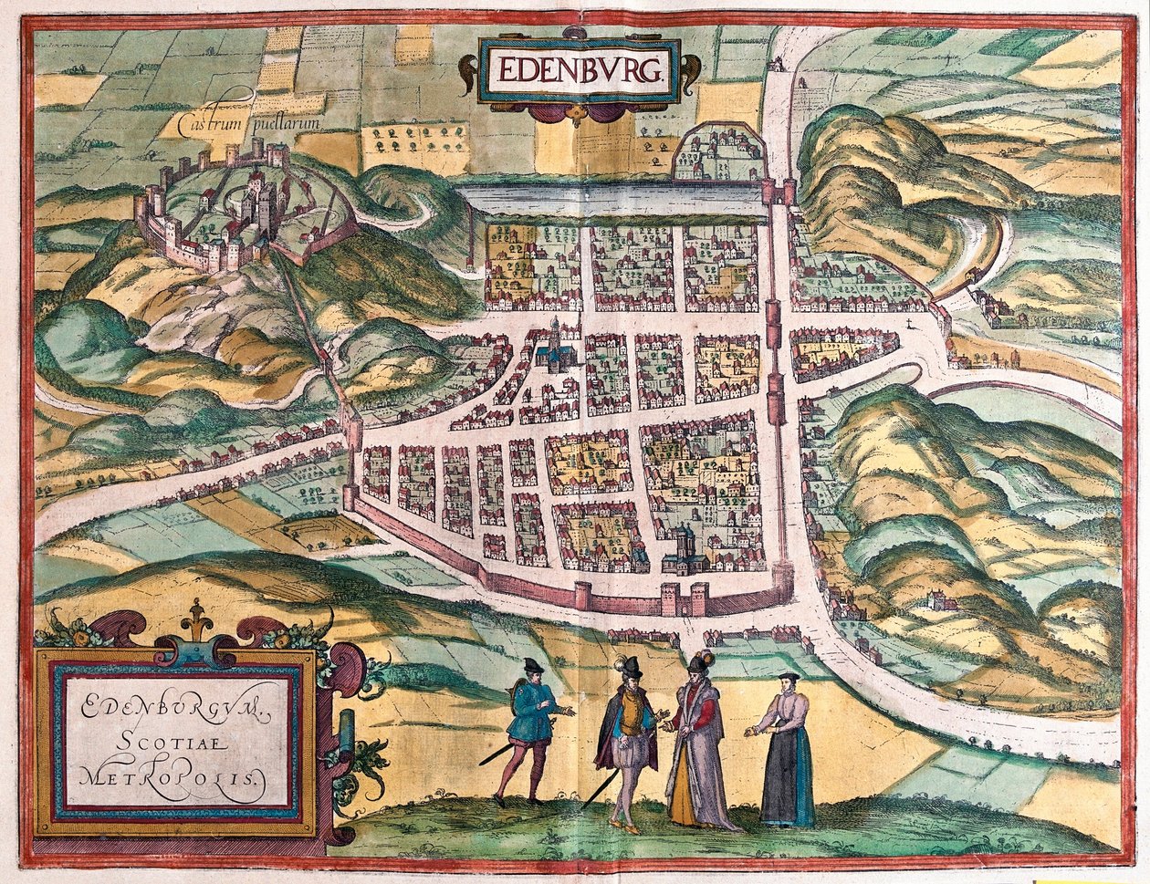 Edinburgh, İskoçya (gravür by Franz Hogenberg