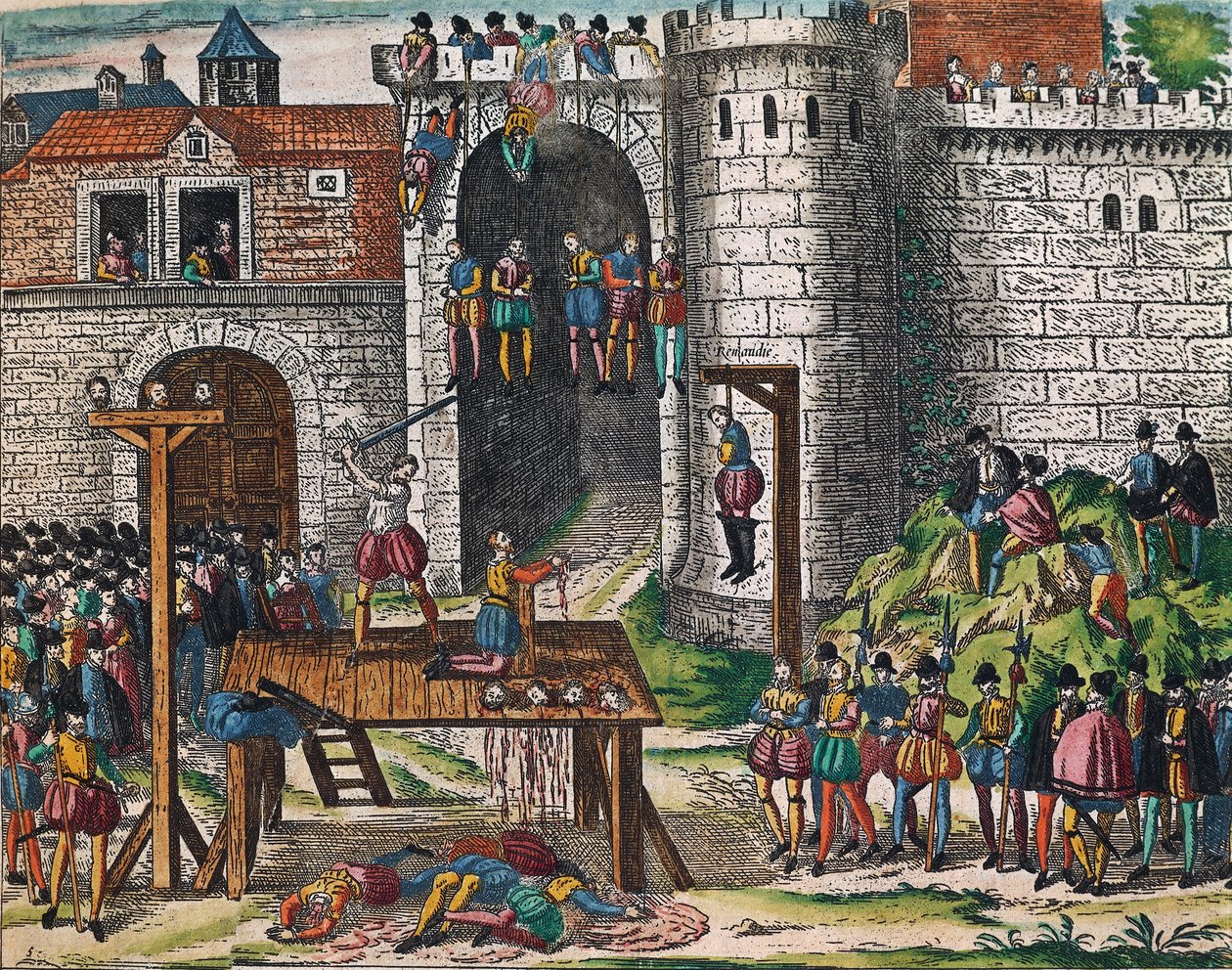 Amboise komplocularının infazı, 25 Mart by Franz Hogenberg