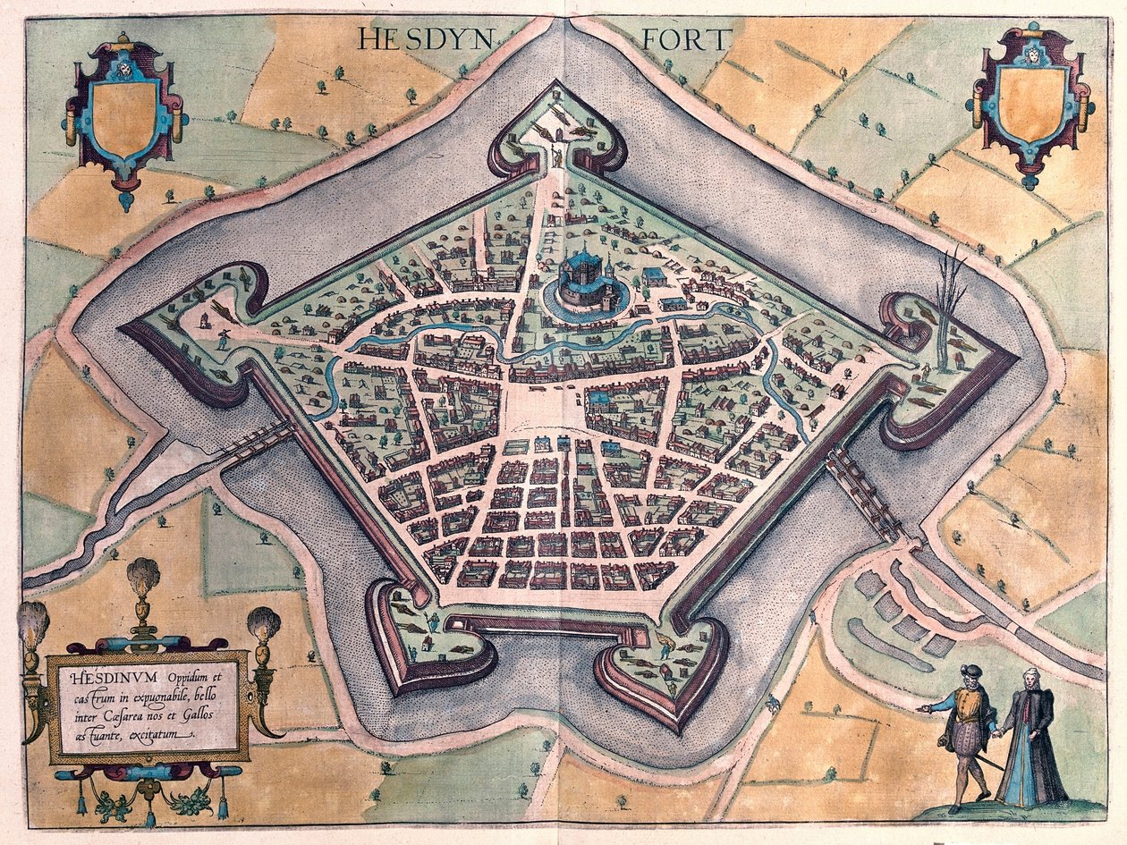 Hesdin, Fransa (gravür by Franz Hogenberg