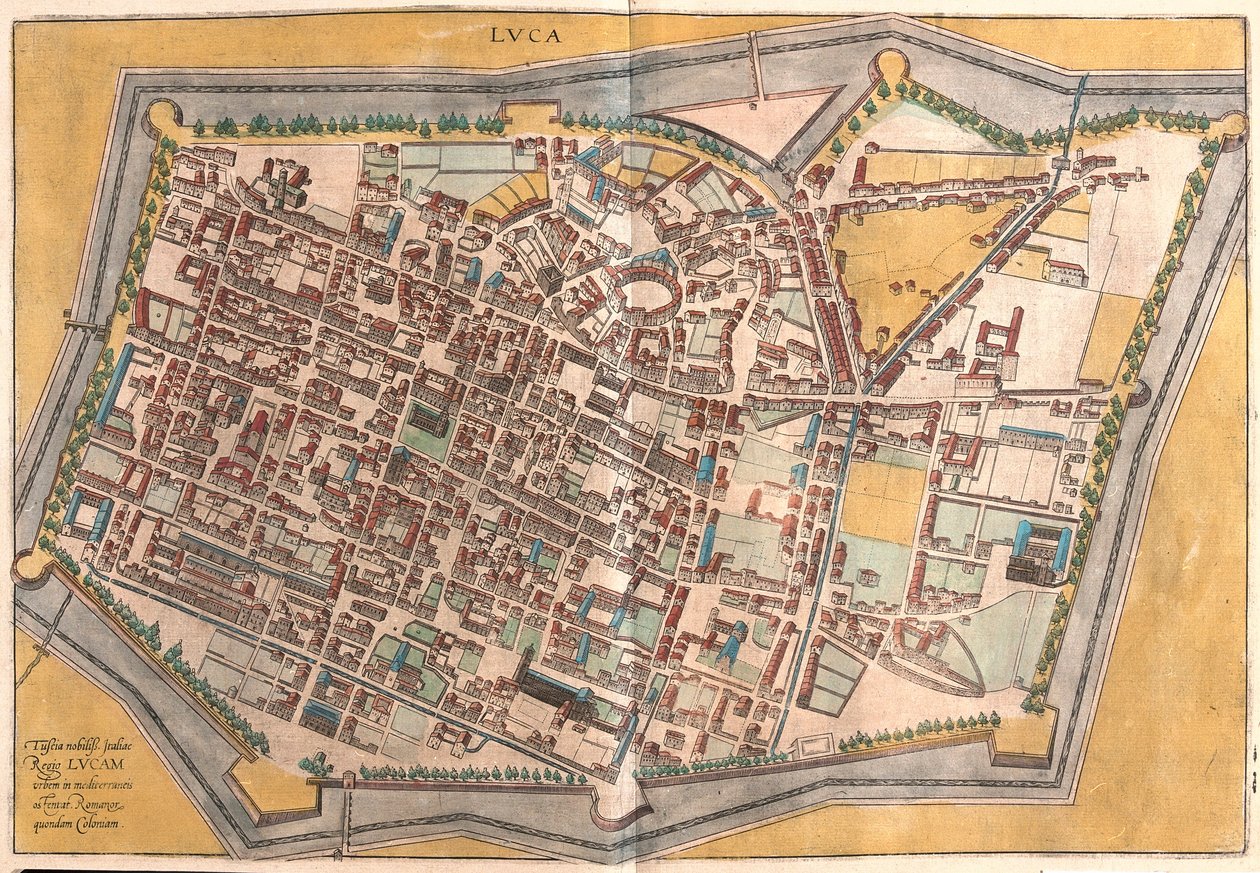 Lucca, İtalya (gravür by Franz Hogenberg
