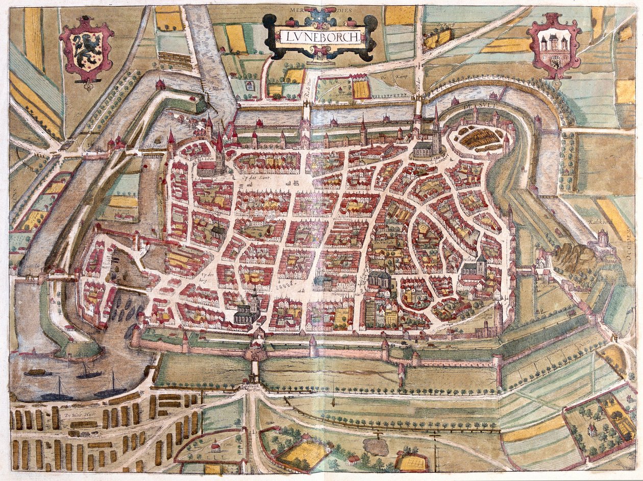 Luneborch, Almanya (gravür by Franz Hogenberg