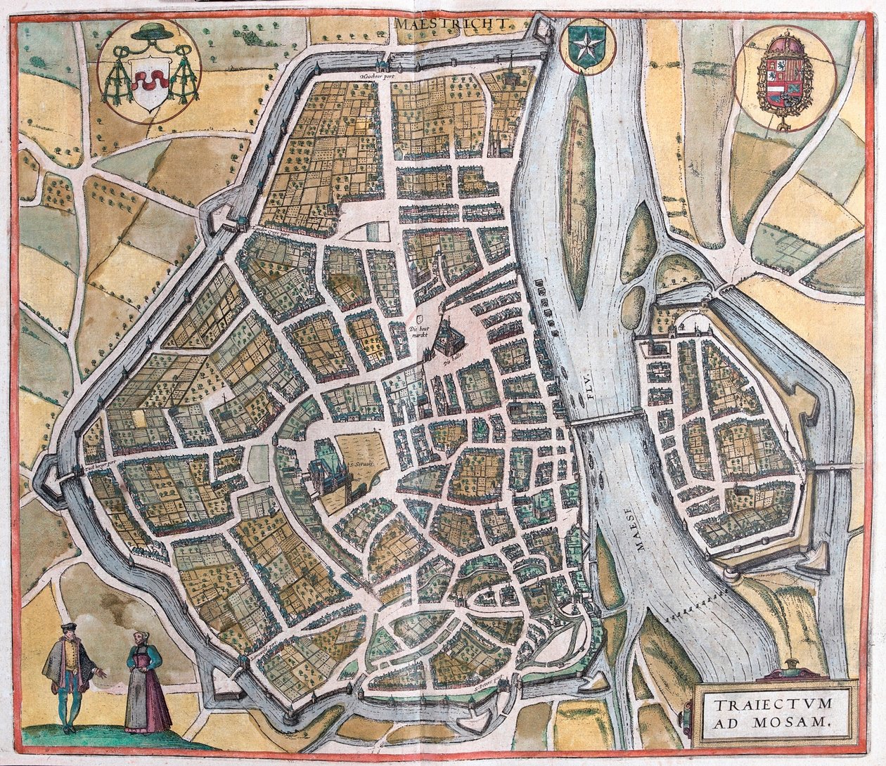 Maastricht, Hollanda (gravür by Franz Hogenberg