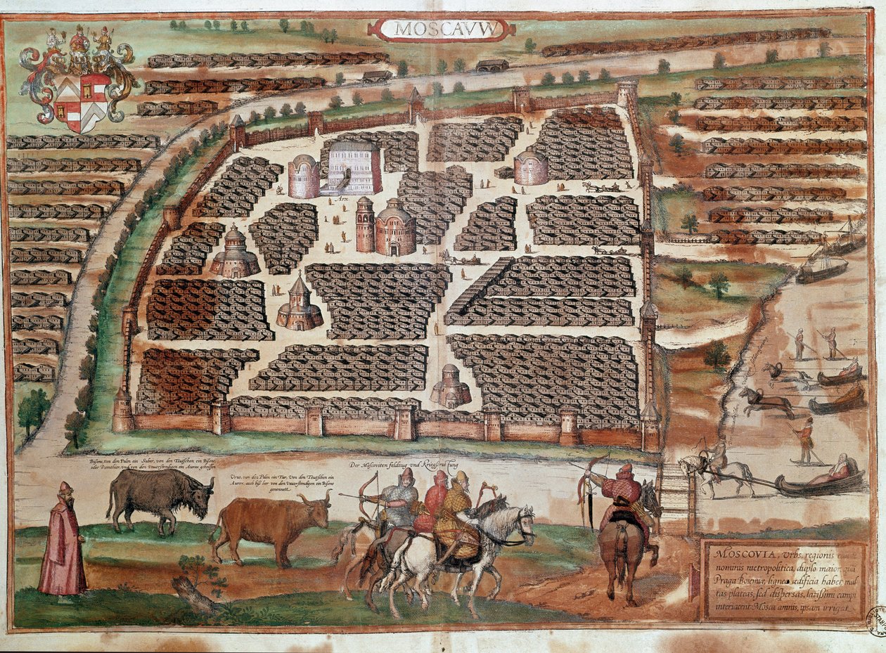 Moskova Haritası (gravür by Franz Hogenberg