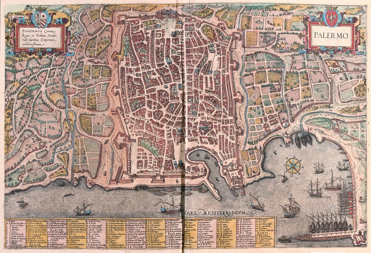 Palermo, İtalya (gravür by Franz Hogenberg