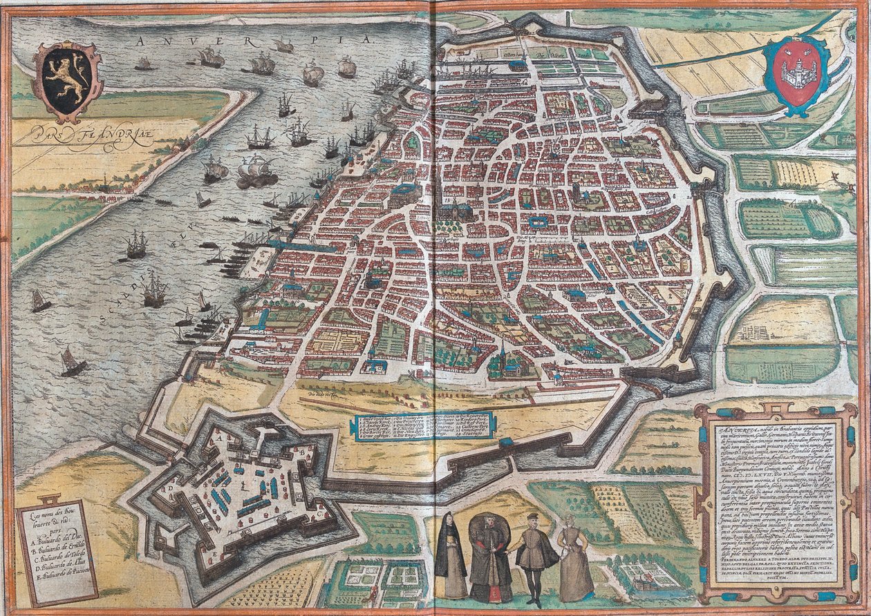 Anvers Haritası by Franz Hogenberg