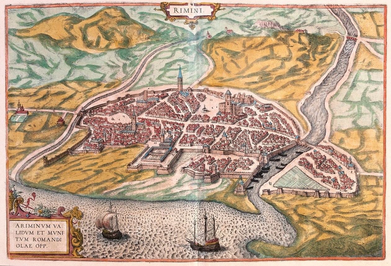 Rimini, İtalya (gravür by Franz Hogenberg