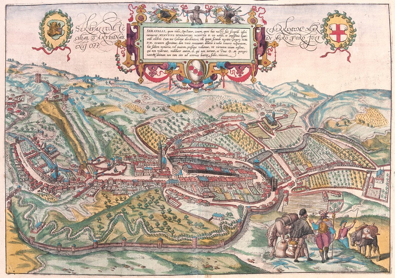 Serravalle, Vittorio Veneto (Treviso), İtalya (gravür by Franz Hogenberg