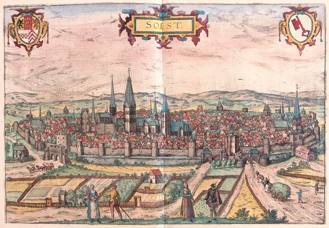 Soest, Almanya (gravür by Franz Hogenberg