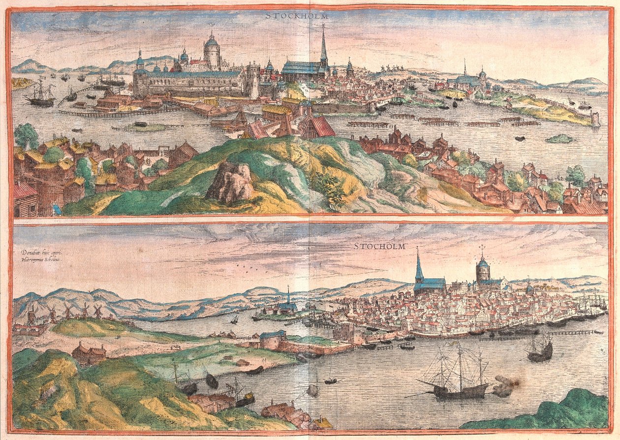 Stockholm, İsveç (gravür by Franz Hogenberg