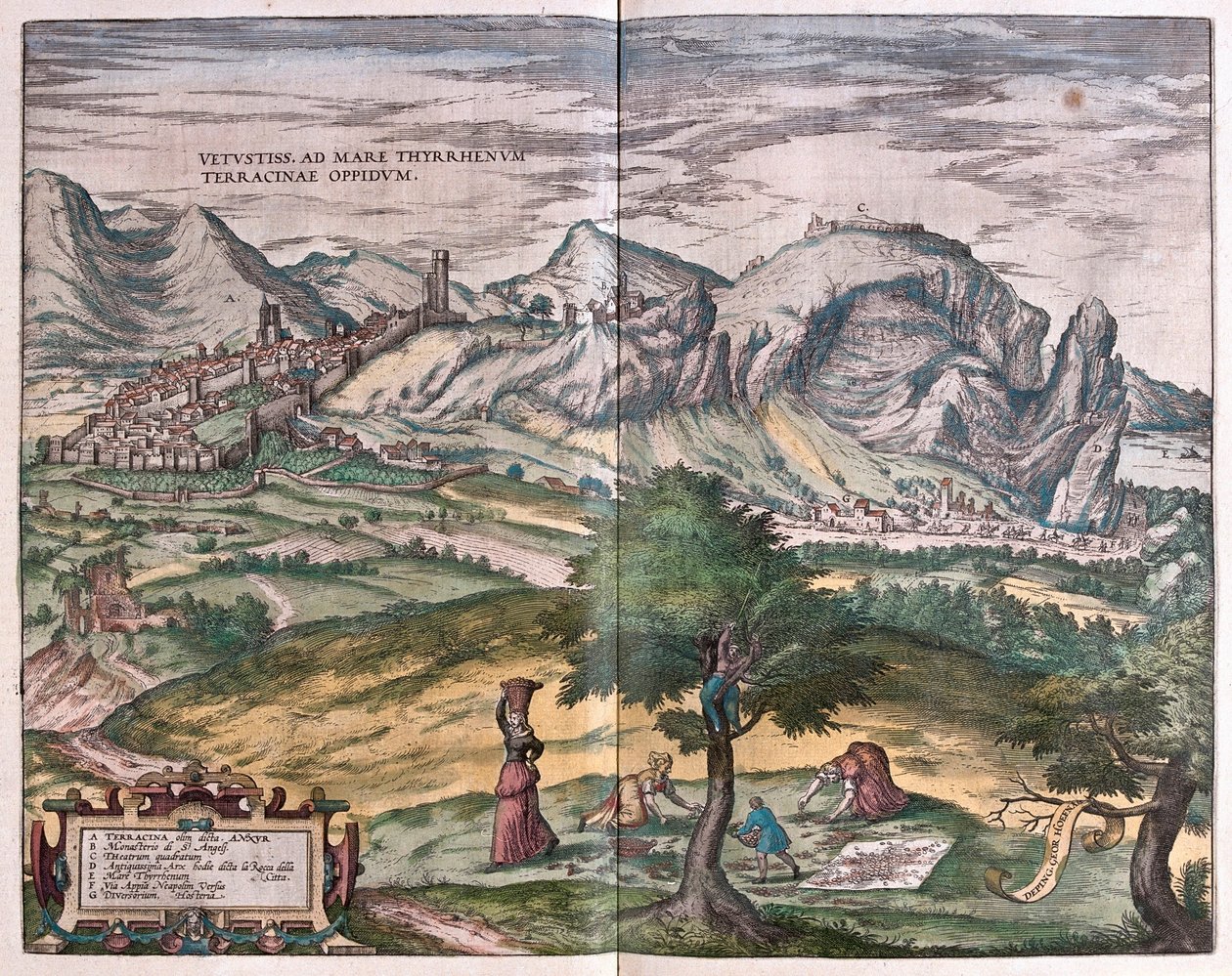 Terracina, İtalya (gravür by Franz Hogenberg