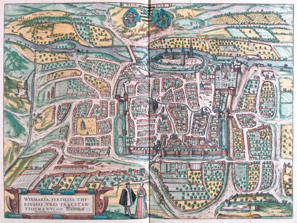 Weimar, Almanya (gravür by Franz Hogenberg