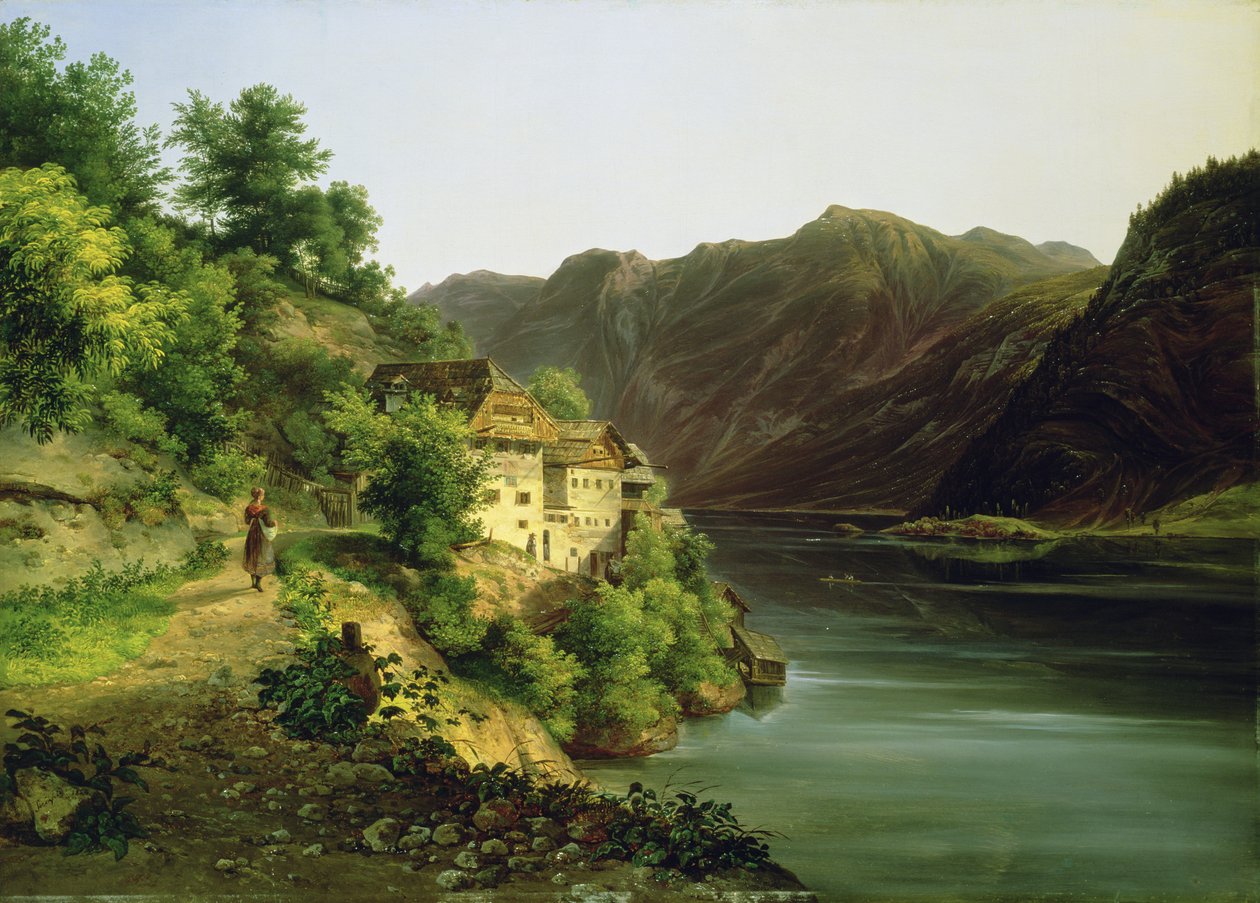 Hallstatter Gölü, 1824 by Franz II Steinfeld