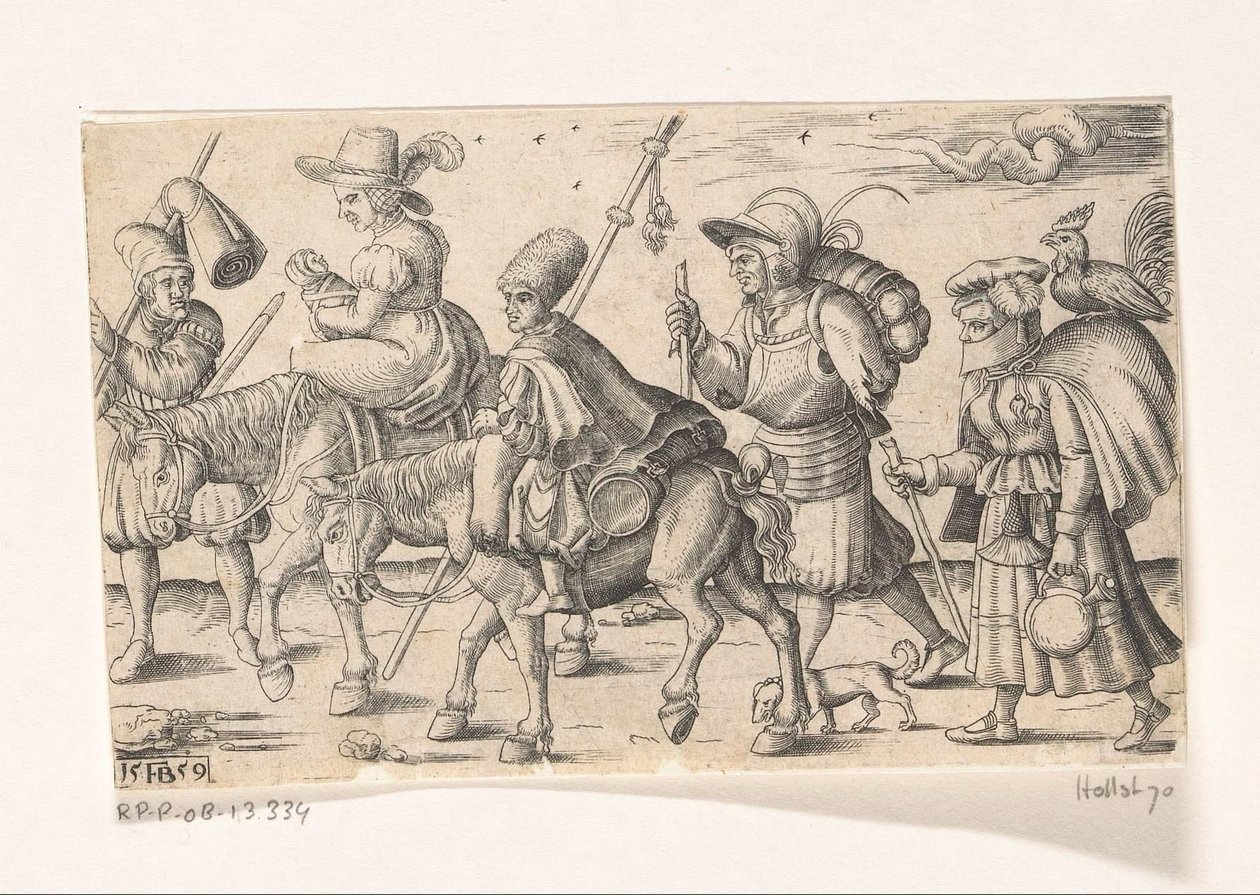 Askerler ve pazarlamacılar by Franz Isaac Brun
