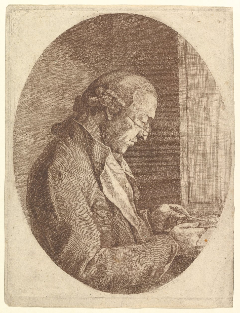 Bir Portre Minyatür Çizen Bir Sanatçının Portresi, 1799. by Franz Jakob Josef Ignatz von Predl
