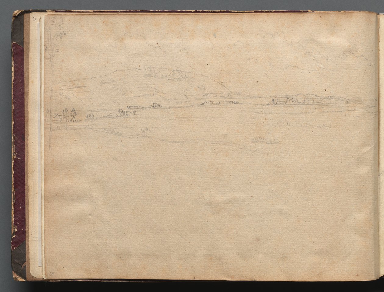 Roma ve Çevresi Manzaralı Albüm, Peyzaj Çalışmaları, sayfa 03b: Roma Panoramik Manzarası by Franz Johann Heinrich Nadorp