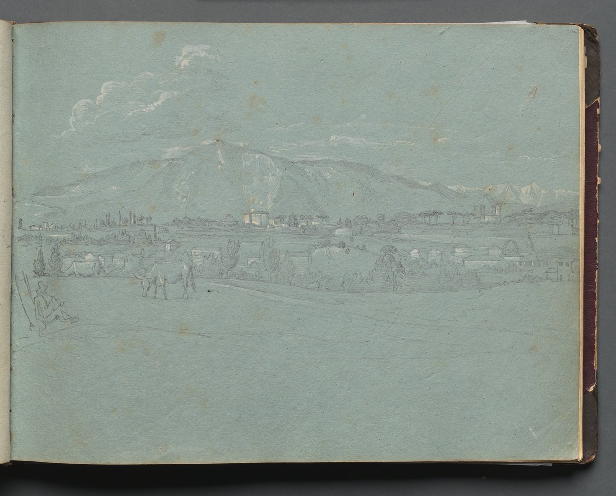Roma ve Çevresi Manzaralı Albüm, Peyzaj Çalışmaları, sayfa 10a: Roma Manzarası. by Franz Johann Heinrich Nadorp