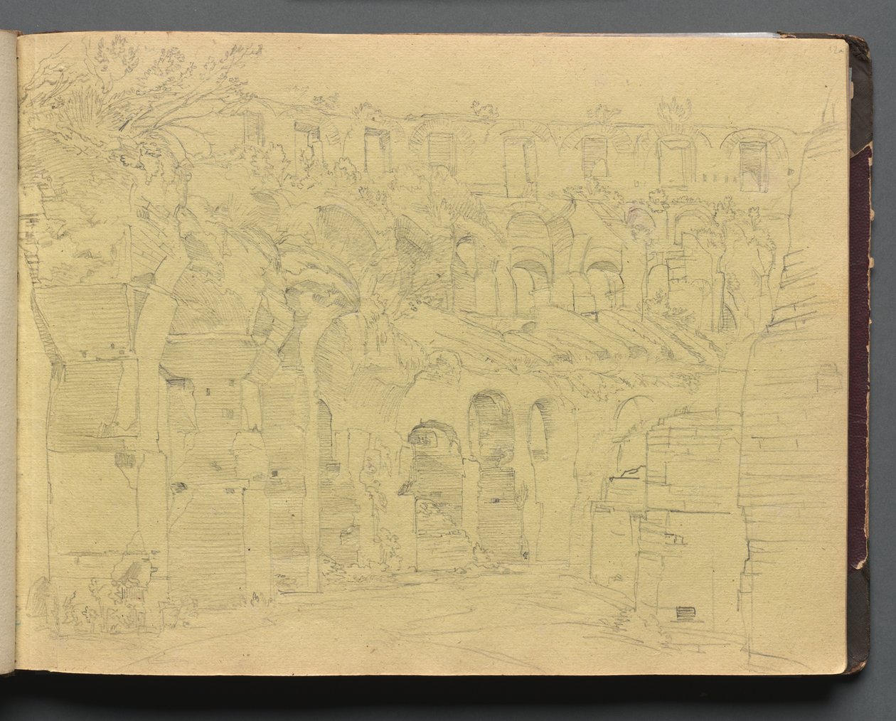 Roma ve Çevresi Manzaralı Albüm, Peyzaj Çalışmaları, sayfa 12a: Roma kalıntıları by Franz Johann Heinrich Nadorp