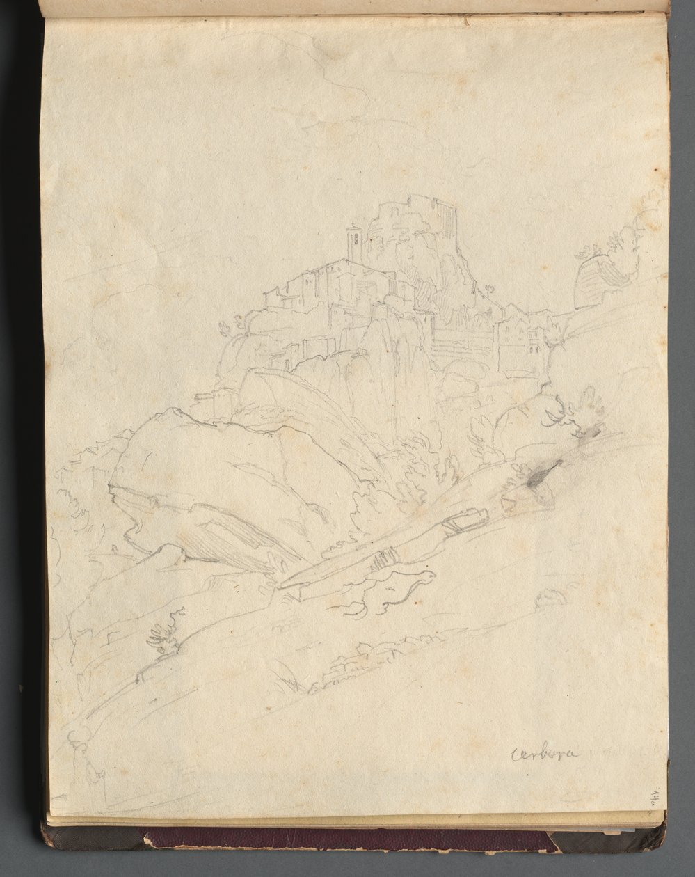 Roma ve Çevresi Manzaralı Albüm, Peyzaj Çalışmaları, sayfa 14a: "Cervera" by Franz Johann Heinrich Nadorp