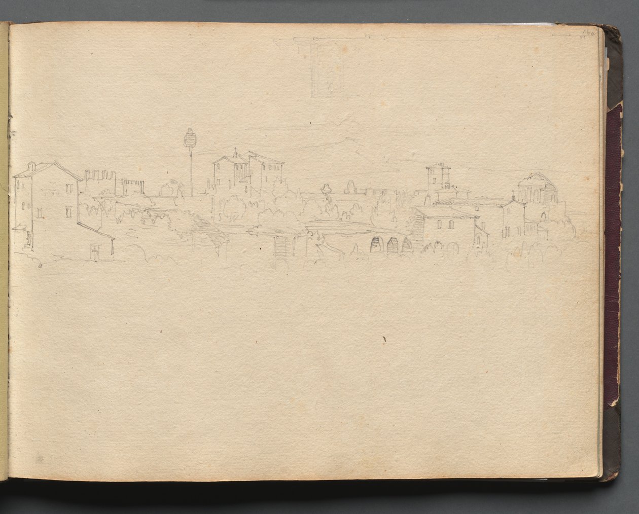 Roma ve Çevresi Manzaralı Albüm, Peyzaj Çalışmaları, sayfa 16a: Roma Manzarası. by Franz Johann Heinrich Nadorp