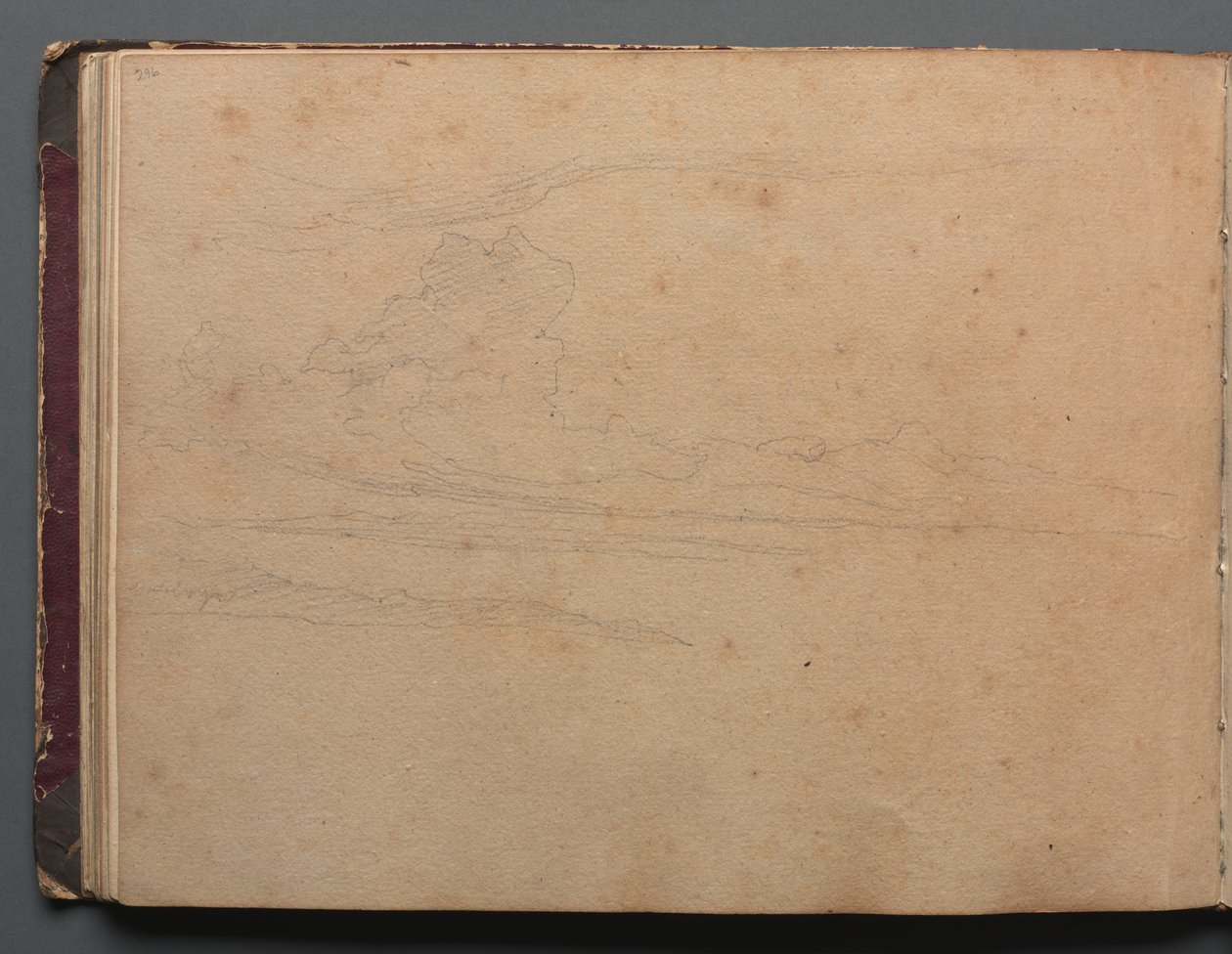 Roma ve Çevresi Manzaralı Albüm, Peyzaj Çalışmaları, sayfa 29b: Peyzaj Çalışması. by Franz Johann Heinrich Nadorp