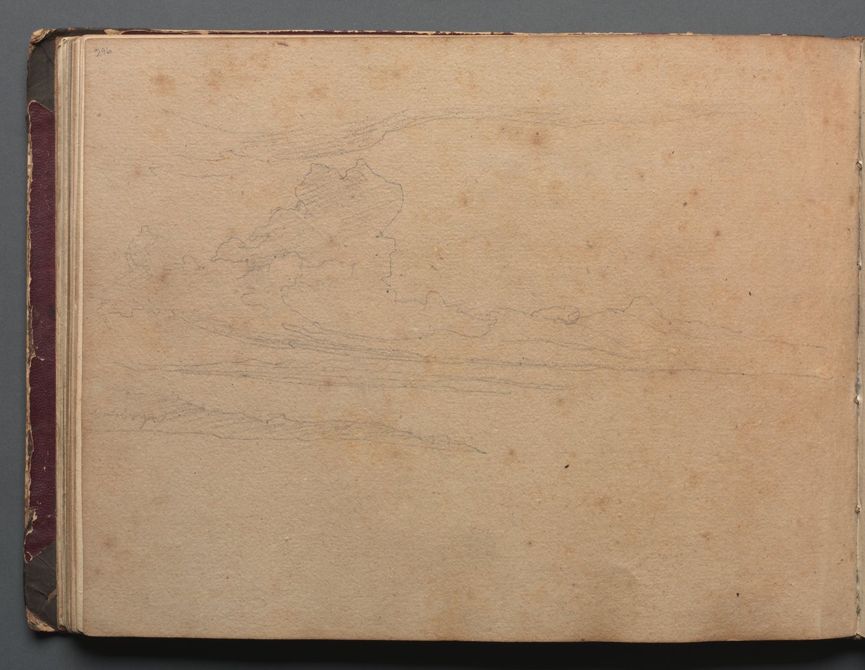 Roma ve Çevresi Manzaralı Albüm, Peyzaj Çalışmaları, sayfa 29b: Peyzaj Çalışması by Franz Johann Heinrich Nadorp