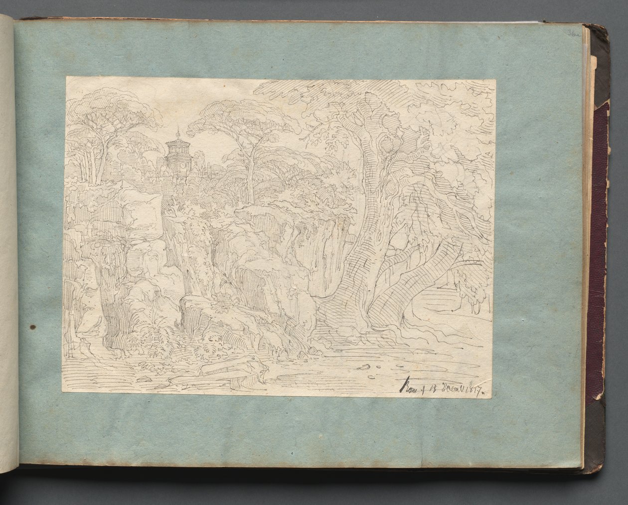 Roma ve Çevresi Manzaralı Albüm, Peyzaj Çalışmaları, sayfa 36a: Roma Manzarası. by Franz Johann Heinrich Nadorp